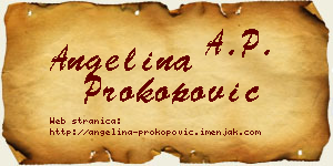 Angelina Prokopović vizit kartica